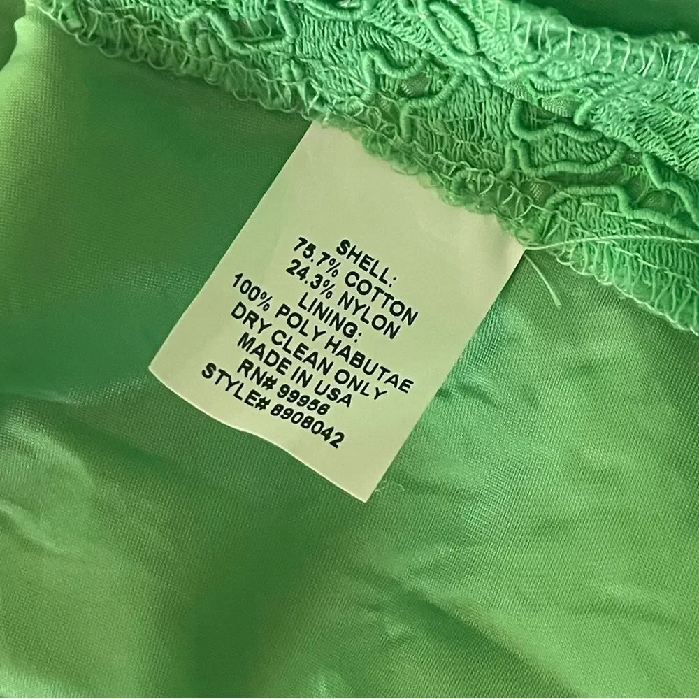 Shoshanna Lace Dress ‘Maia’ Sz: 4 | One Shoulder | Green Summer Cocktail Party - Picture 13 of 16